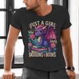 Just a Girl Who Loves Dragons And Books Dragon Men's V-Neck T-Shirt Just a Girl Who Loves Dragons And Books Dragon Men's V-Neck T-Shirt