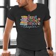 Just One More Chapter Floral Book Reading Teacher Bookworm Men's V-Neck T-Shirt