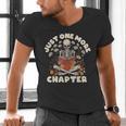 Just One More Chapter Skeleton Reading Book Lover Men's V-Neck T-Shirt Just One More Chapter Skeleton Reading Book Lover Men's V-Neck T-Shirt