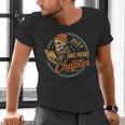 Just One More Chapter Skeleton Reading Book Scaft Beanie Men's V-Neck T-Shirt Just One More Chapter Skeleton Reading Book Scaft Beanie Men's V-Neck T-Shirt