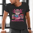 Kawaii Axolotl Readsolotl Book Lover Reading Bookworm Girls Men's V-Neck T-Shirt Kawaii Axolotl Readsolotl Book Lover Reading Bookworm Girls Men's V-Neck T-Shirt