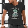 Kids I Read Past My Bedtime Cute Book Dragon Pajama Men's V-Neck T-Shirt