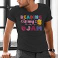 Kids Reading Book Lover Reading Is My Jam Men's V-Neck T-Shirt