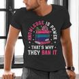 Knowledge Is Power Book Club Librarian Read Banned Books Men's V-Neck T-Shirt