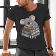 Koala Reading Book Pajama Sleep Men's V-Neck T-Shirt