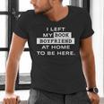 I Left My Book Boyfriend At Home To Be Here Men's V-Neck T-Shirt