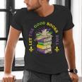 Let The Good Books Roll Mardi Gras Reading Men's V-Neck T-Shirt