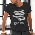 Let's Get Lit Books Men's V-Neck T-Shirt