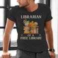 Librarian Of a Free Library Floral Book Lover Men's V-Neck T-Shirt Librarian Of a Free Library Floral Book Lover Men's V-Neck T-Shirt