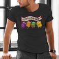 Librarian Let's All Go To The Library Cute Groovy Book Lover Men's V-Neck T-Shirt