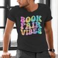 Library Book Fair Vibe Tie Dye School Reading Nostalgic Men's V-Neck T-Shirt Library Book Fair Vibe Tie Dye School Reading Nostalgic Men's V-Neck T-Shirt