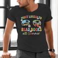 Most Likely To Read Books All Summer Book Lovers Men's V-Neck T-Shirt Most Likely To Read Books All Summer Book Lovers Men's V-Neck T-Shirt