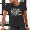 Literacy And Justice For All Protect Libraries Banned Books Men's V-Neck T-Shirt