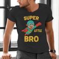 Little Cute Superhero Brother Comic Book Baby Bro Men's V-Neck T-Shirt Little Cute Superhero Brother Comic Book Baby Bro Men's V-Neck T-Shirt