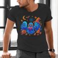 Little Ghost Coffee Tee Spooky Season Ghost Reading Book Men's V-Neck T-Shirt Little Ghost Coffee Tee Spooky Season Ghost Reading Book Men's V-Neck T-Shirt