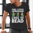 This Little Leprechaun Likes To Read St Patrick's Day Book Men's V-Neck T-Shirt This Little Leprechaun Likes To Read St Patrick's Day Book Men's V-Neck T-Shirt