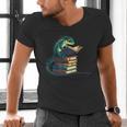 Lizard Reading Book Librarian Bookworm Reader Read Men's V-Neck T-Shirt