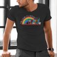 Take A Look A Book Vintage Reading Librarian Rainbow Men's V-Neck T-Shirt Take A Look A Book Vintage Reading Librarian Rainbow Men's V-Neck T-Shirt