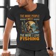 I Love Fishing Bigfoot Fisherman Introvert Sarcastic Men's V-Neck T-Shirt I Love Fishing Bigfoot Fisherman Introvert Sarcastic Men's V-Neck T-Shirt