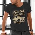 Love God Drink Coffee Read Books Christian Tee Men's V-Neck T-Shirt