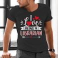 I Love Being A Librarian Library Book Valentine's Day Men's V-Neck T-Shirt I Love Being A Librarian Library Book Valentine's Day Men's V-Neck T-Shirt