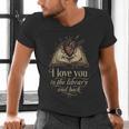 I Love You To The Library And Back Anatomical Heart Book Men's V-Neck T-Shirt I Love You To The Library And Back Anatomical Heart Book Men's V-Neck T-Shirt