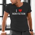 I Love Non Fiction Heart Books Reading Writing Writer Read Men's V-Neck T-Shirt I Love Non Fiction Heart Books Reading Writing Writer Read Men's V-Neck T-Shirt
