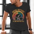 Low Social Battery Introvert Energy Men's V-Neck T-Shirt Low Social Battery Introvert Energy Men's V-Neck T-Shirt