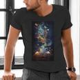 Magical Book Floral Coffee Books Nature Fantasy Men's V-Neck T-Shirt