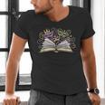 Mardi Gras Book Librarian Author Purple Beads Men's V-Neck T-Shirt