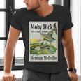 Moby Dick Book Cover Illustration Men's V-Neck T-Shirt Moby Dick Book Cover Illustration Men's V-Neck T-Shirt