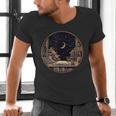 Moon Book Bookshelf Library Coffee Cup Star Stars Pattern Men's V-Neck T-Shirt Moon Book Bookshelf Library Coffee Cup Star Stars Pattern Men's V-Neck T-Shirt