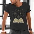 Mystic Astral Lunar Celestial Witch Spell Book Men's V-Neck T-Shirt