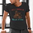 All I Need Is Books & Cats Cozy Men's V-Neck T-Shirt All I Need Is Books & Cats Cozy Men's V-Neck T-Shirt