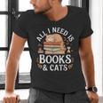 All I Need Is Books And Cats Reading Men's V-Neck T-Shirt