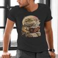 Nerdy Bearded Dragon Glasses Book Reading Men's V-Neck T-Shirt Nerdy Bearded Dragon Glasses Book Reading Men's V-Neck T-Shirt