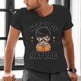 Nerdy By Nature Chibi Cute Book Lover Men's V-Neck T-Shirt