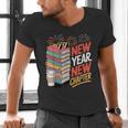 New Year New Chapter Book Lover Reader Men's V-Neck T-Shirt New Year New Chapter Book Lover Reader Men's V-Neck T-Shirt