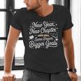 New Year New Chapter Same Dream Bigger Goals 2026 Book Lover Men's V-Neck T-Shirt