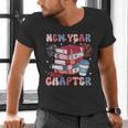 New Year New Chapter Happy New Year 2025 Book Lover Men's V-Neck T-Shirt