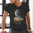 Night Owl Book Club Crescent Moon Late Night Reading Men's V-Neck T-Shirt Night Owl Book Club Crescent Moon Late Night Reading Men's V-Neck T-Shirt