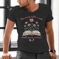 How Many Nights Reading 67 Meme Floral Book Lover Teacher Men's V-Neck T-Shirt