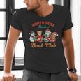 North Pole Readers Book Club Reading Book Christmas Men's V-Neck T-Shirt