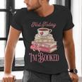 Not Today I'm Booked Book Lover Book Stack Coquette Bow Men's V-Neck T-Shirt