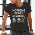 Nothing Beats Reading Book Librarian Across America Kids Men's V-Neck T-Shirt Nothing Beats Reading Book Librarian Across America Kids Men's V-Neck T-Shirt