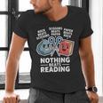 Nothing Beats Reading Rock Paper Scissors Book Lover Men's V-Neck T-Shirt