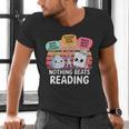 Nothing Beats Reading Rock Paper Scissors Books Lover Men's V-Neck T-Shirt