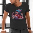 Octopus Reading Book Kraken Book Lover Men's V-Neck T-Shirt