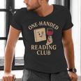 One-Handed Reading Club Smutty Book Lover Men's V-Neck T-Shirt One-Handed Reading Club Smutty Book Lover Men's V-Neck T-Shirt