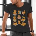 Orange Cats Reading Books Cat Lover Men's V-Neck T-Shirt Orange Cats Reading Books Cat Lover Men's V-Neck T-Shirt